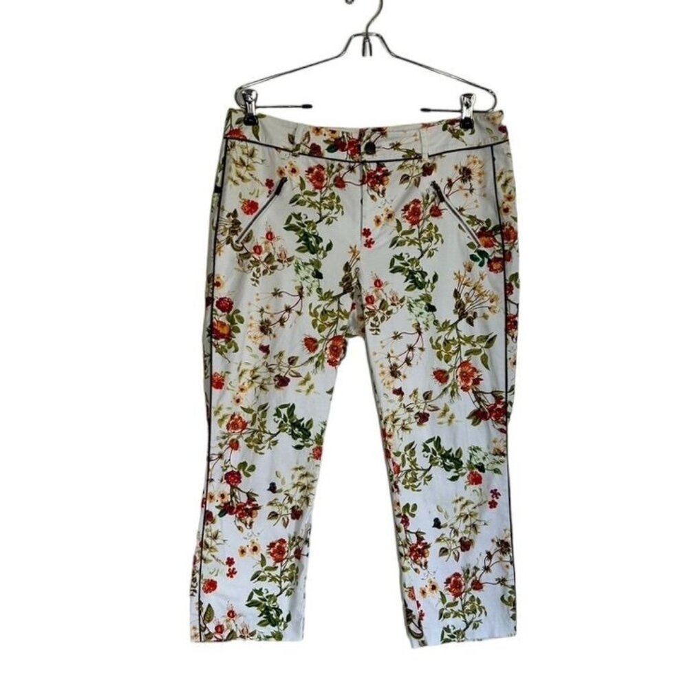 Colleen Atwood Disney Alice In Wonderland Floral Crop Pants - Size 8
